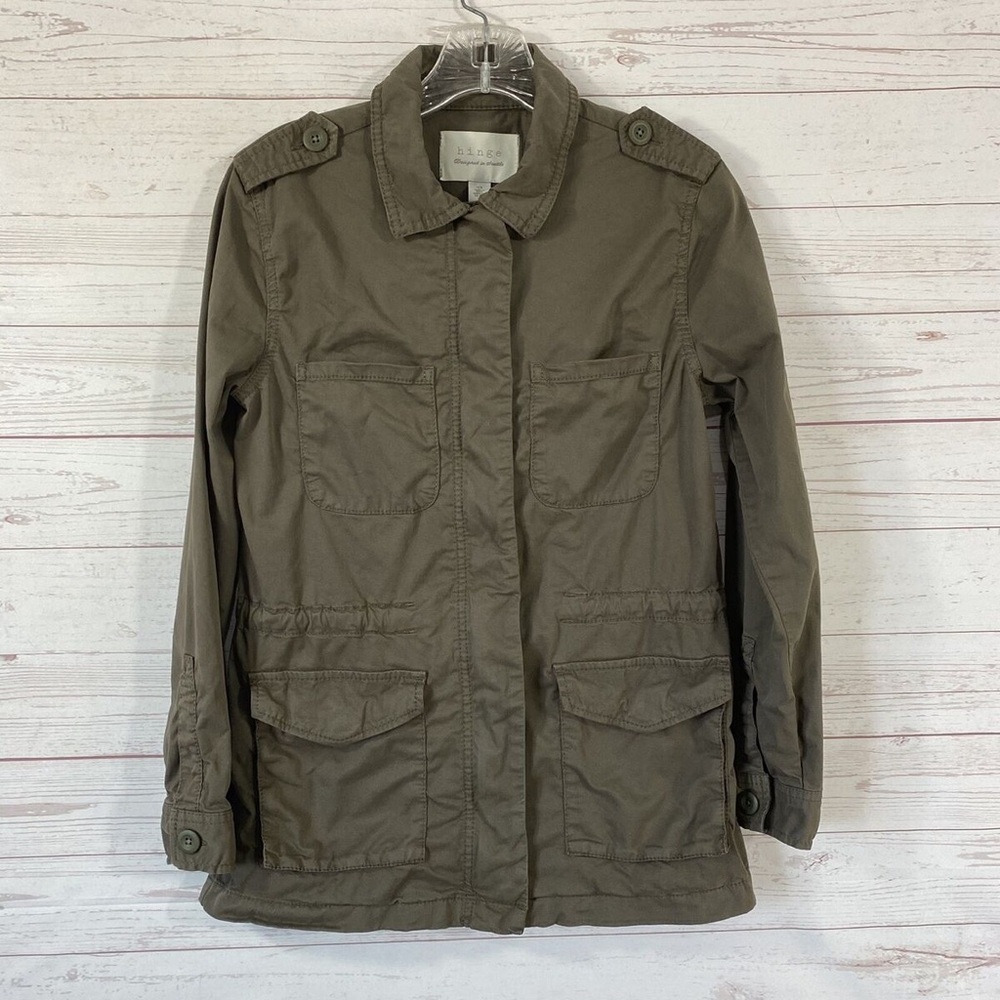 Hinge  Olive Green Utility Jacket XS - Picture 2 of 8